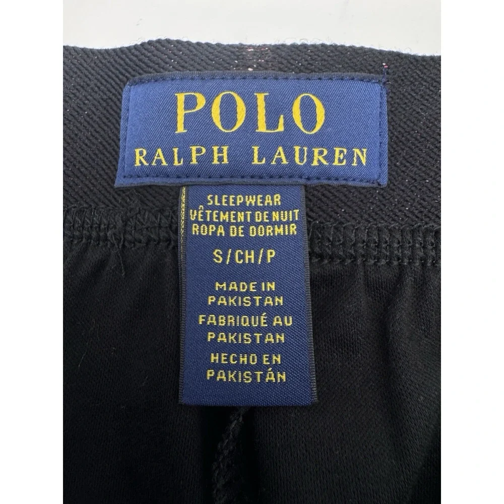 Polo Ralph Lauren Men's Black Mercerized Cotton Jogger Sleep Pants Small NWT